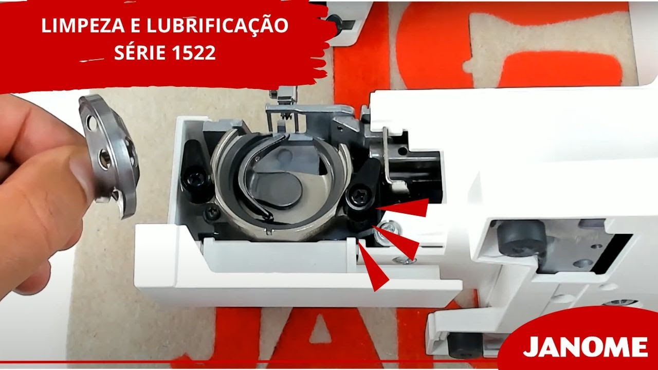 Limpeza e lubrificação Janome mecânica série 1522