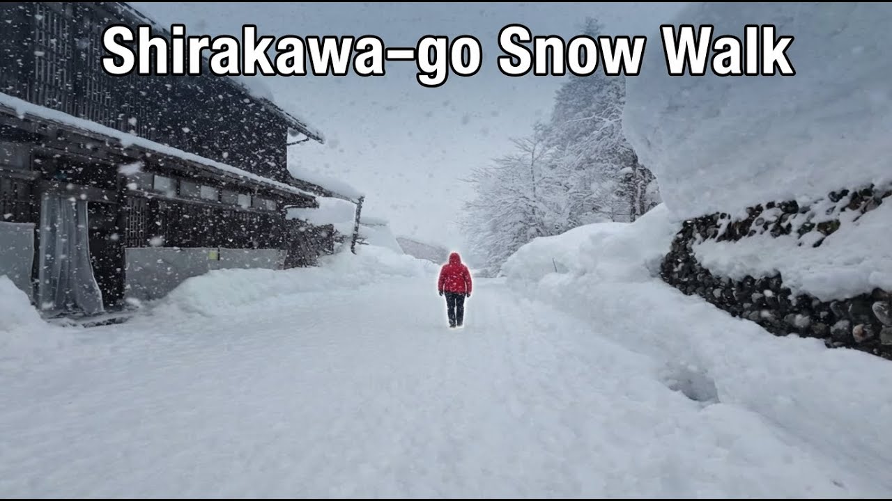 Shirakawa-go Winter Walking Tour | Snow Village Walk | No Talking