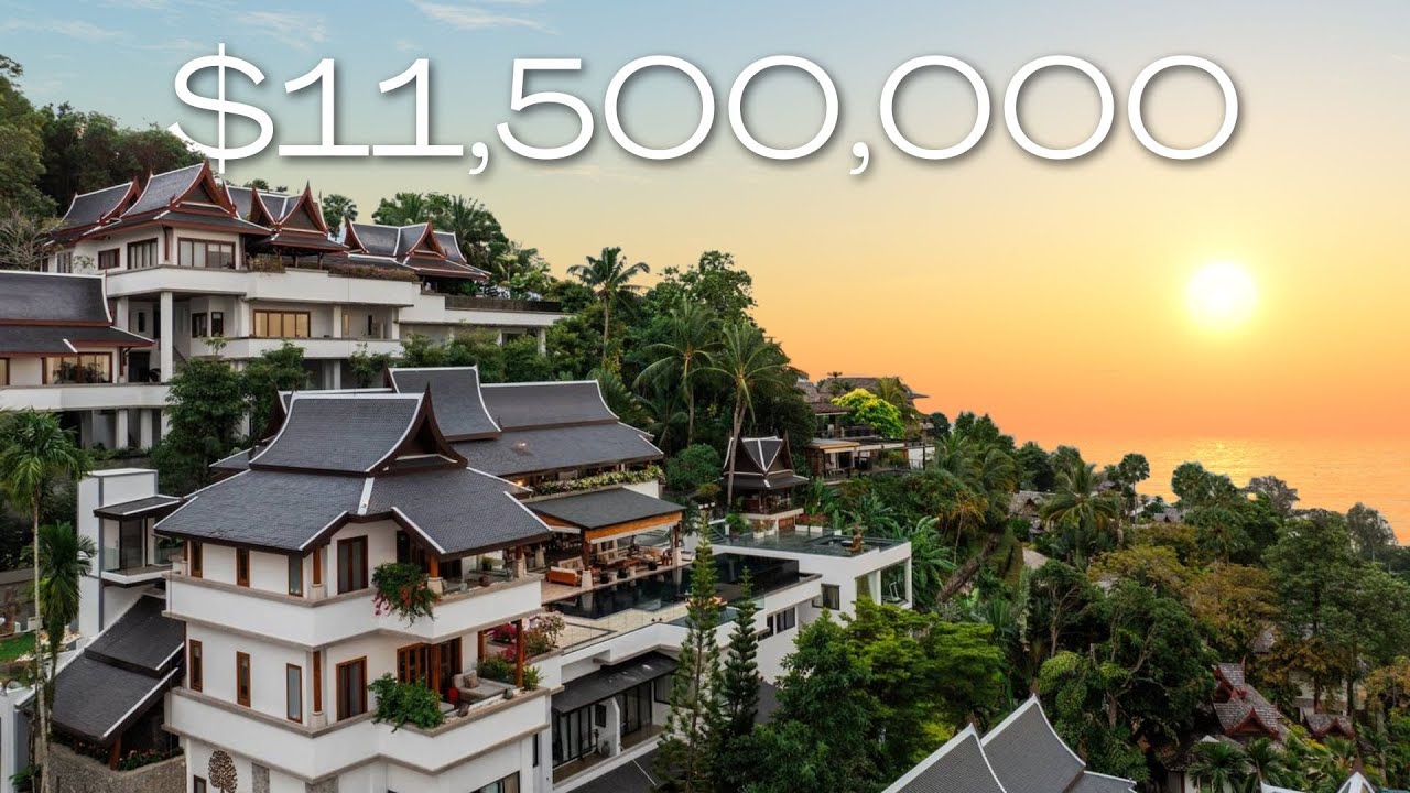 Touring a BREATHTAKING hillside villa with stunning sea views in Phuket