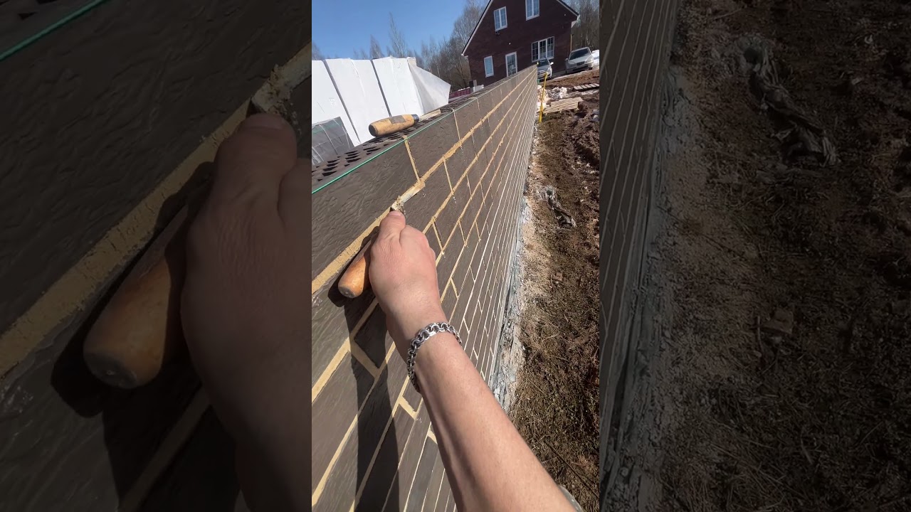 Качественная расшивка кладки #bricklaying #стройка #строительсводома #кирпичнаякладка #construction