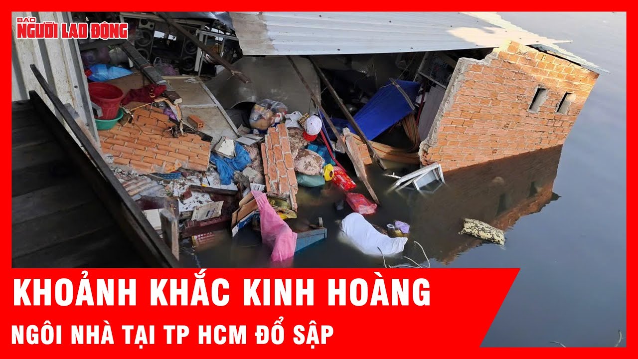 Khoảnh khắc kinh hoàng khi ngôi nhà tại TP.HCM đổ sập, 2 người bị thương| Tin tức