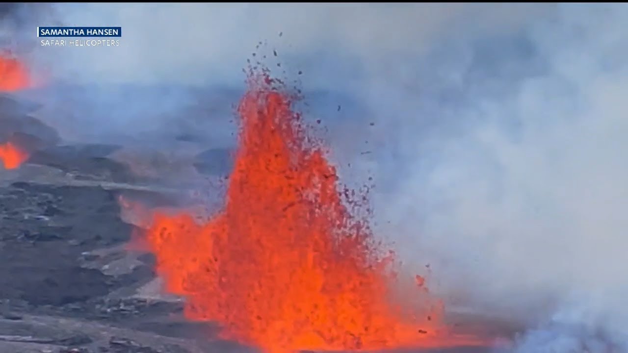 KITV4 takes to the skies to see Mauna Loa erupt, on Day 4 of the active volcano
