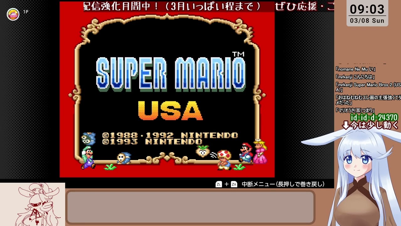 耐久マリオUSA(2026.03.08)