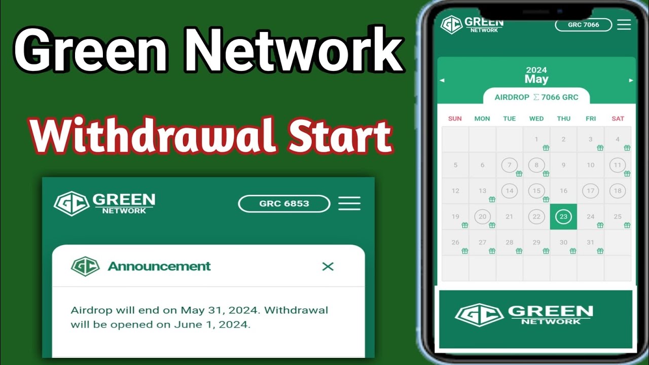 𝗚𝗿𝗲𝗲𝗻 𝗡𝗲𝘁𝘄𝗼𝗿𝗸 𝗪𝗶𝘁𝗵𝗱𝗿𝗮𝘄𝗮𝗹 𝗦𝘁𝗮𝗿𝘁 𝗩𝗲𝗿𝘆 𝗦𝗼𝗼𝗻 | 𝗚𝗿𝗲𝗲𝗻 𝗔𝗶𝗿𝗱𝗿𝗼𝗽 𝗧𝗼𝗸𝗲𝗻 𝗘𝗮𝗿𝗻 𝗙𝗿𝗲𝗲 | 𝗠𝗶𝗻𝗶𝗻𝗴 𝗲𝗻𝗱 𝘀𝗼𝗼𝗻