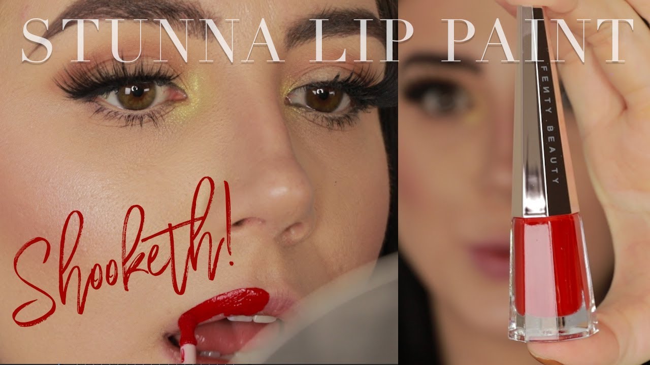 TRYING THE NEW Fenty Beauty Stunna Lip Paint | REVIEW & WEAR TEST | MSQUINNFACE