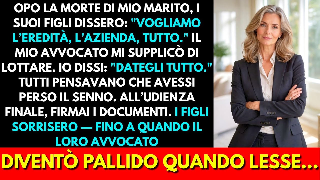 Ho Dato Agli Eredi Avidi Ciò Che Volevano. Il Loro Avvocato Lesse Una Frase E Si Bloccò