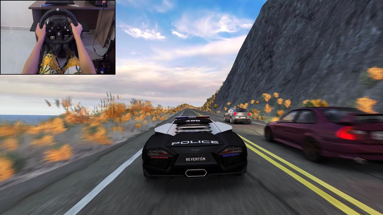 NFS Hot Pursuit Lamborghini Reventon Sunrise Drive - Assetto Corsa | Logitech g920 gameplay