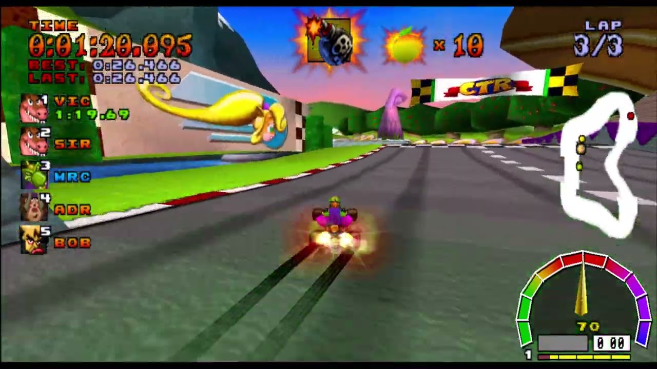 CTR PS1 ONLINE #19 with Komodo Joe and Tiny (2K Widescreen)