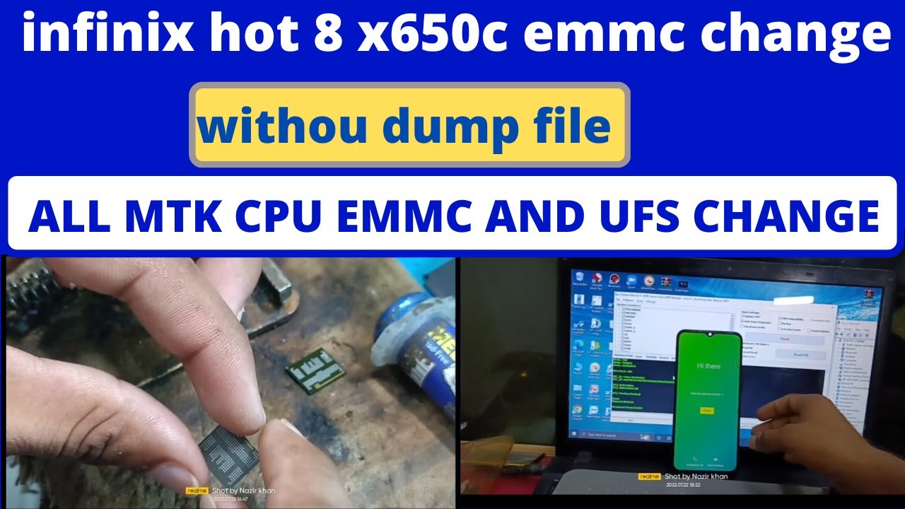 INFINIX (X650C)  HOT 8 EMMC CHANGE || EMMC CHANGE WITHOUT DUMP FILE #GSMRASHID