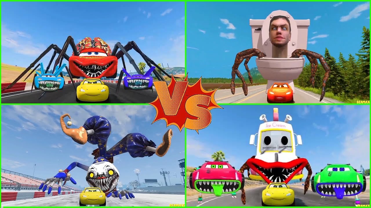 ULTIMATE CAR BATTLE! 🚗🔥 McQueen Eater vs Mega Monster Trucks | GTA 5 FIGHT