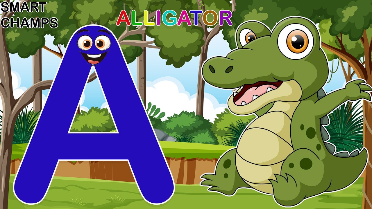 A Is for Alligator 🐊 | Cute Cartoon Phonics Song for Toddlers