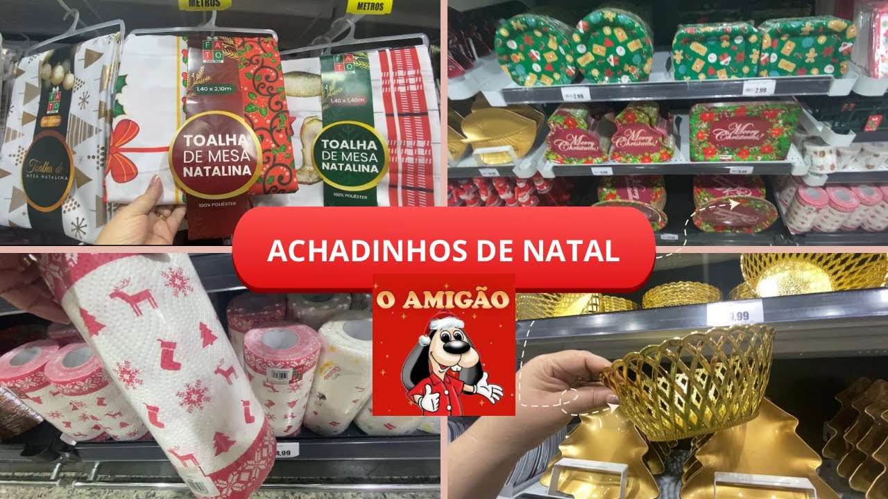 ACHADINHOS DE NATAL NA LOJA O AMIGÃO | PARTE 3 #achadinhos #oamigão #natal #decoraçãodenatal 