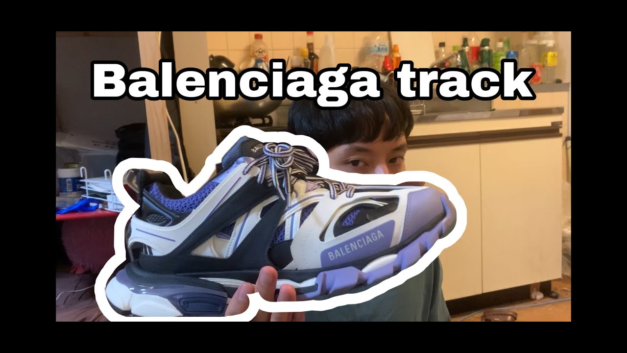 Unbox & Review Giày Balenciaga Track Purple White Grey | so sánh tripleS với Track