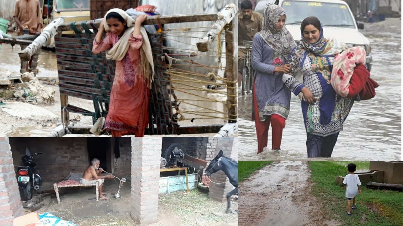 Rain In Punjab Pakistan | Heavy Rain 🌧 In My Village | Pure Village Life's