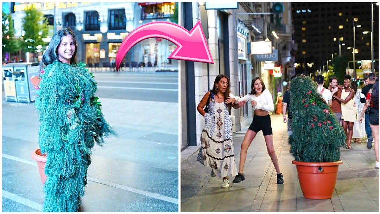 Bushman Prank: Bushwoman Scary Night In Spain
