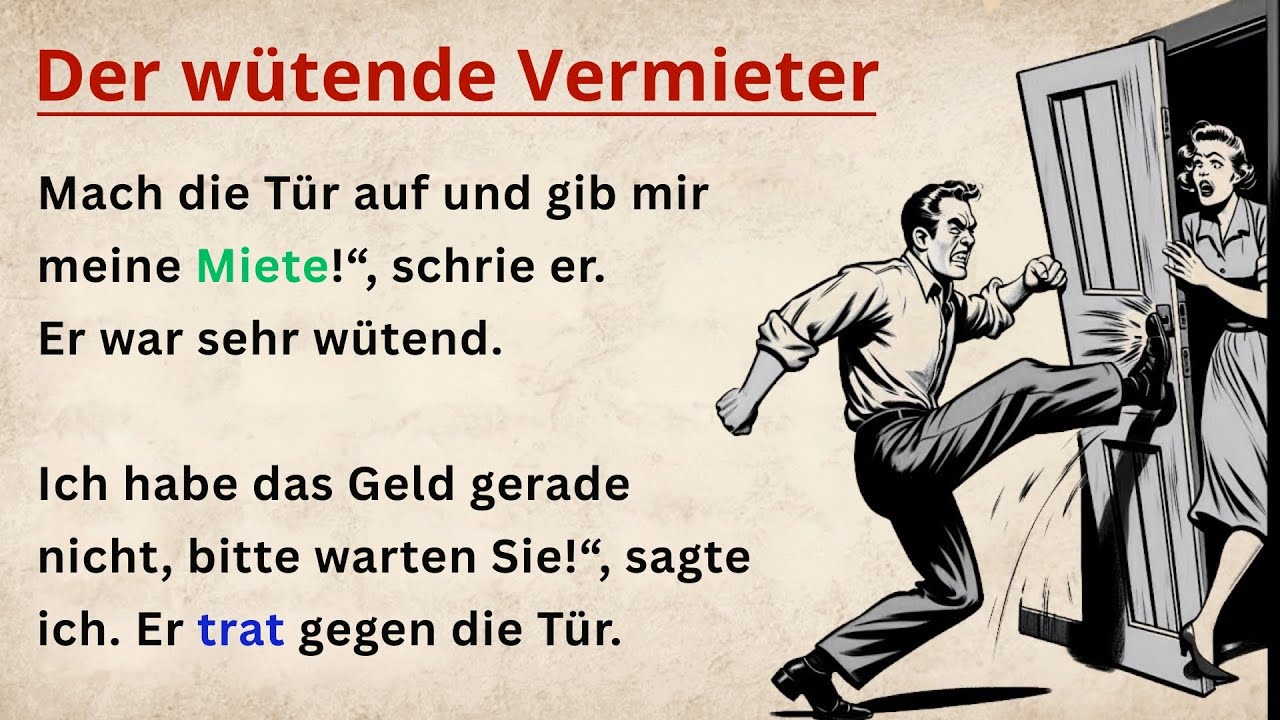 The angry landlord – Learn German with a short story (A1–A2)
