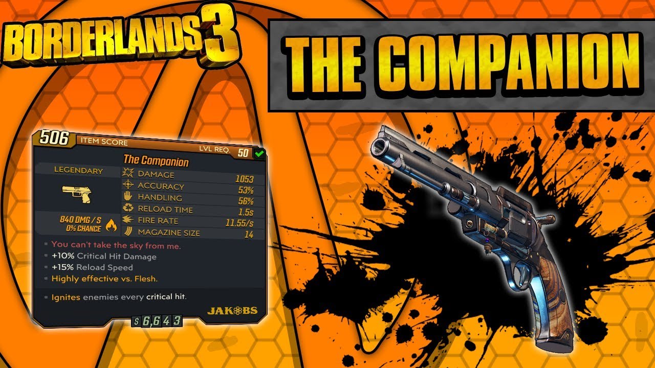 Borderlands 3 | The Companion Legendary Weapon Guide (Fire Jakobs!)