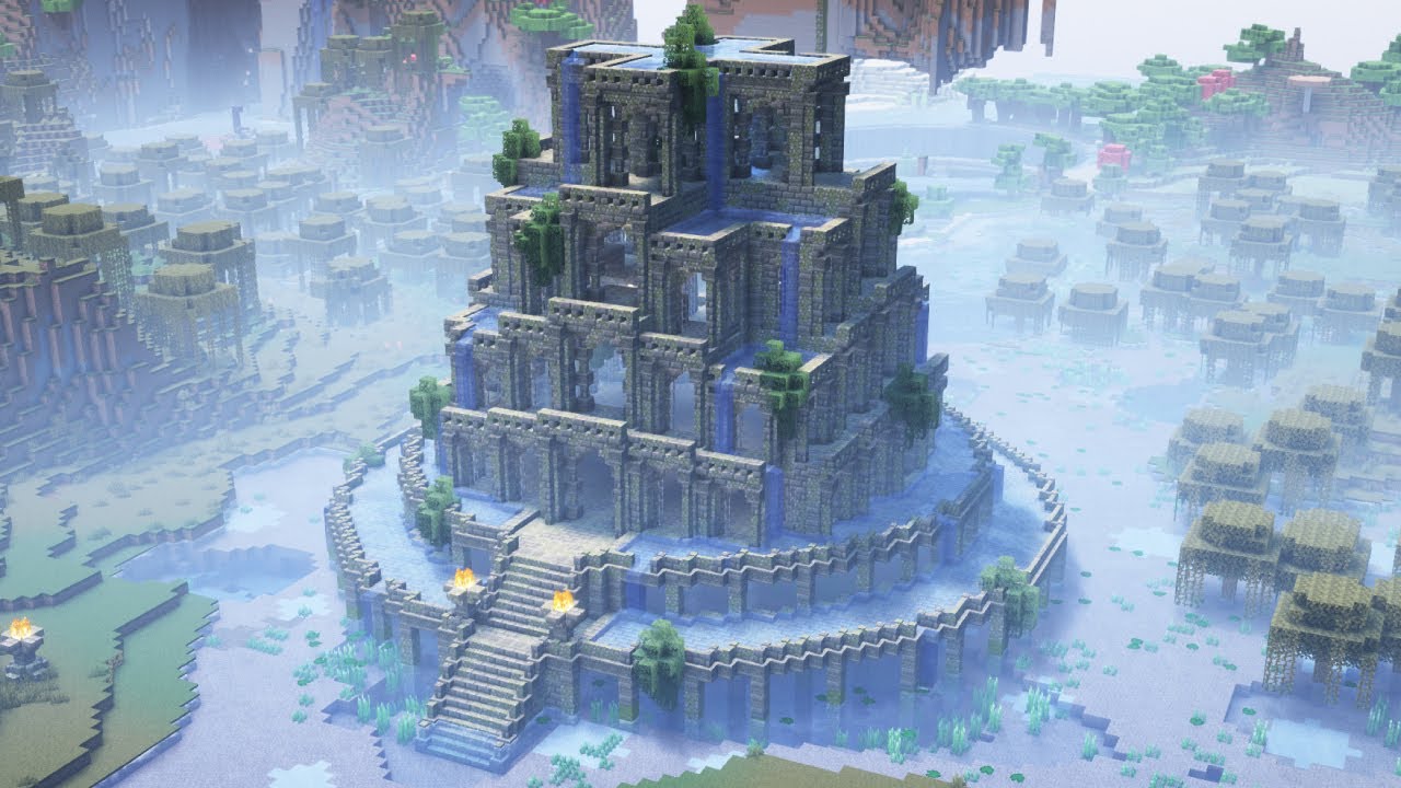 【Minecraft】幻想的な遺跡の作り方【マインクラフト】【マイクラ建築】【作り方】【解説】【サバイバル建築】How to create a fantastical ruin