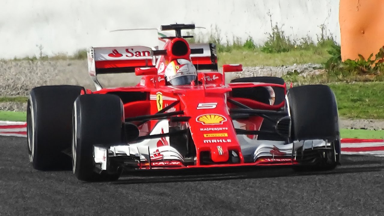 Ferrari SF70H F1 2017 Sound - Vettel & Räikkönen Testing in Spain