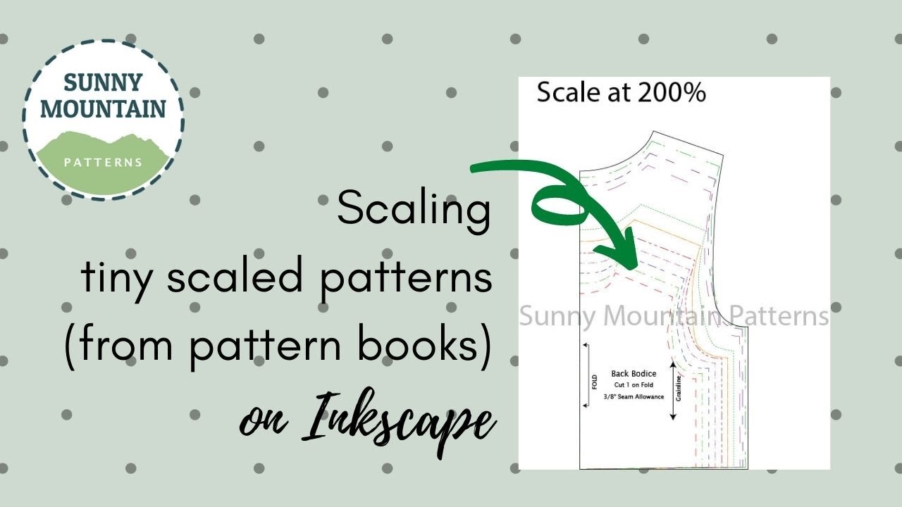 how to scale up a small pattern (like what you get in pattern books) in Inkscape