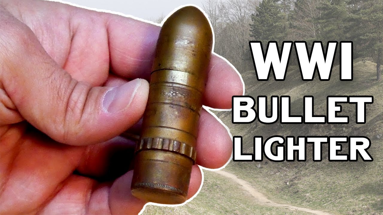 WWI Trench War Art - 100 Year Old Brass Bullet Lighter Restoration