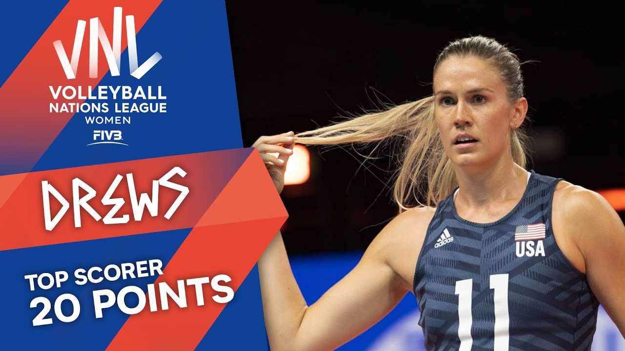 Andrea Drews - TOP SCORER - 20 Points Made in USA vs. Canada | Women's VNL Highlights