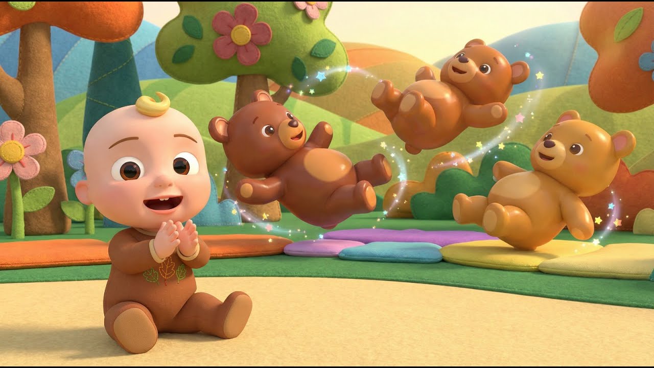Three Little Bears in the Forest | Fun Counting & Kids Nursery Rhyme