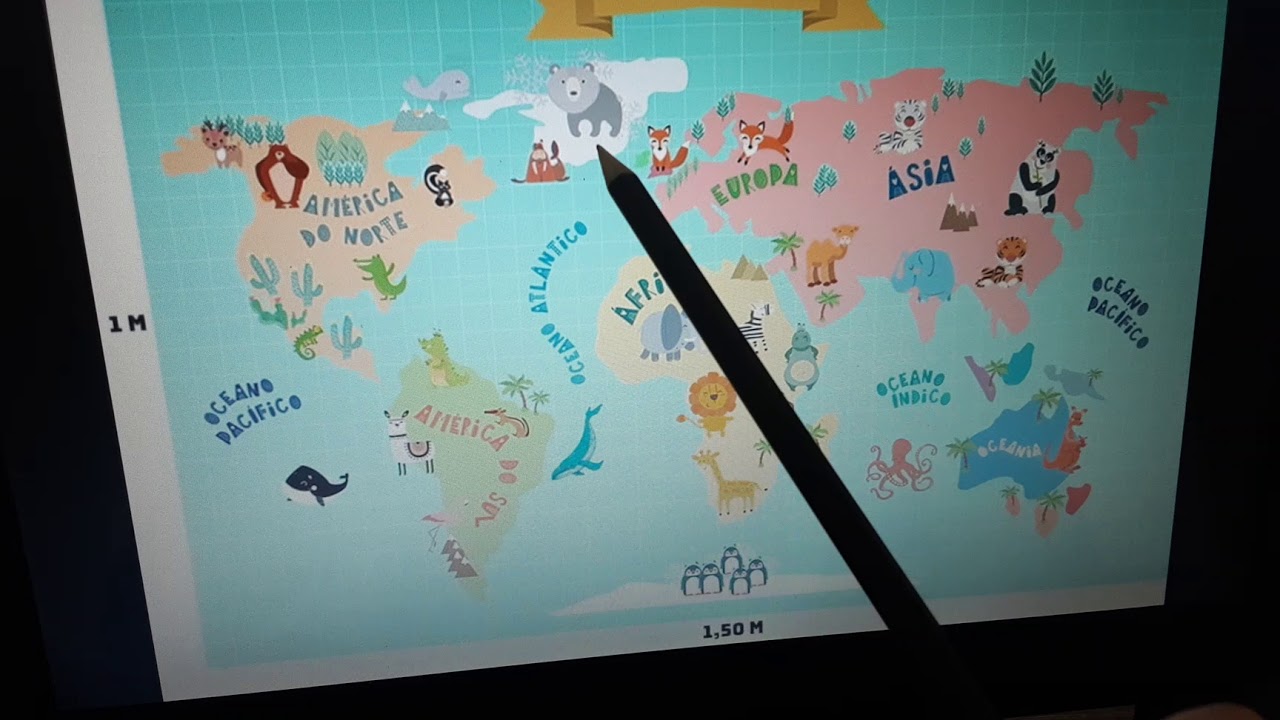 Mapa del mundo y sus animales