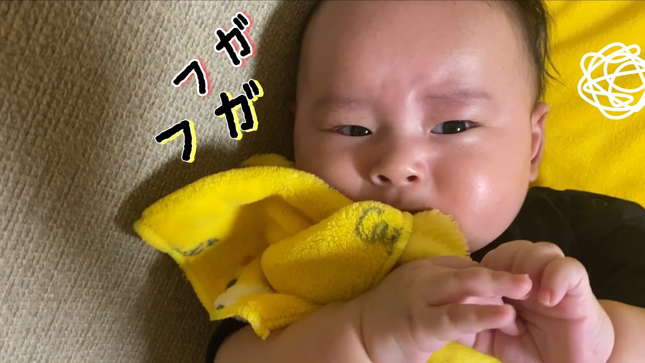 136Day急にびっくりしてフガフガなっちゃう赤ちゃんSurprised and fluffy