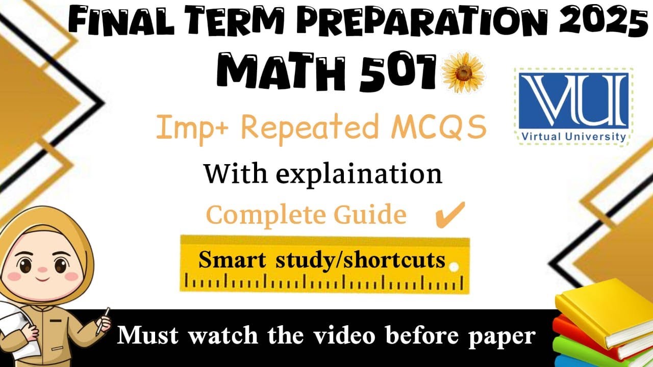 MTH501 Linear Algebra Final Term Preparation 2025, 26 Most Important and  Repeated MCQs Past Papers