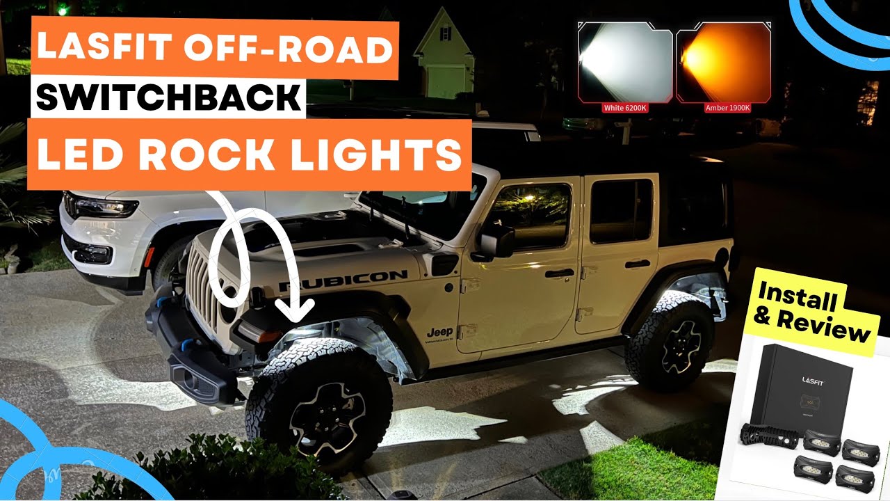Jeep Wrangler 4Xe LASFIT Switchback Off-Road LED Rock Lights Install and Review