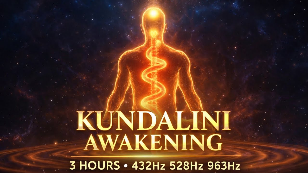 Kundalini Cosmic Awakening 🐍 3 Hours Deep Energy Activation | 432Hz 528Hz 963Hz