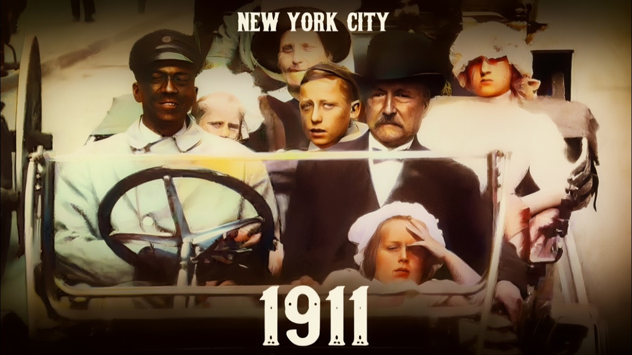 New York City 1911 (Колоризовано и Реставрировано) | Повседневная Жизнь в Америке Начала XX Века