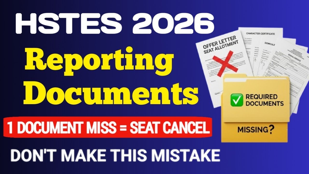 HSTES 2026 Reporting Documents: 1 Missing Document = Seat Cancelled❌Don't Make This Mistake