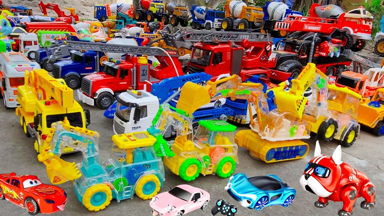 Unboxing Ev 3D Stunt Dump Truck, remote control RC city bus, Ev Police bus,RC Concept car.