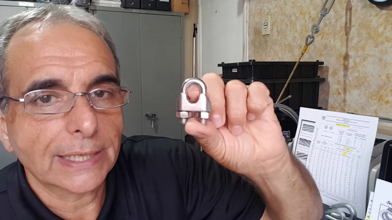 Video-1 Como instalar grampos leves e pesados em cabo de aço.
