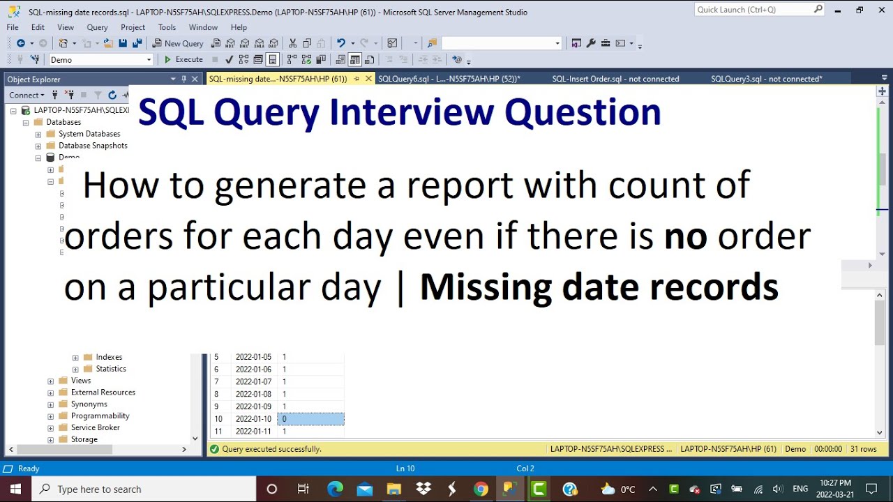 SQL | Как создать отсутствующие записи дат | Как создать отчёты, отображающие данные за каждый день