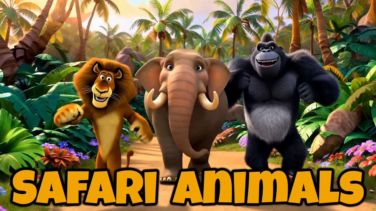 Safari Animal Sounds Song | Learn Animal Names & Sounds | LittleKidsTV
