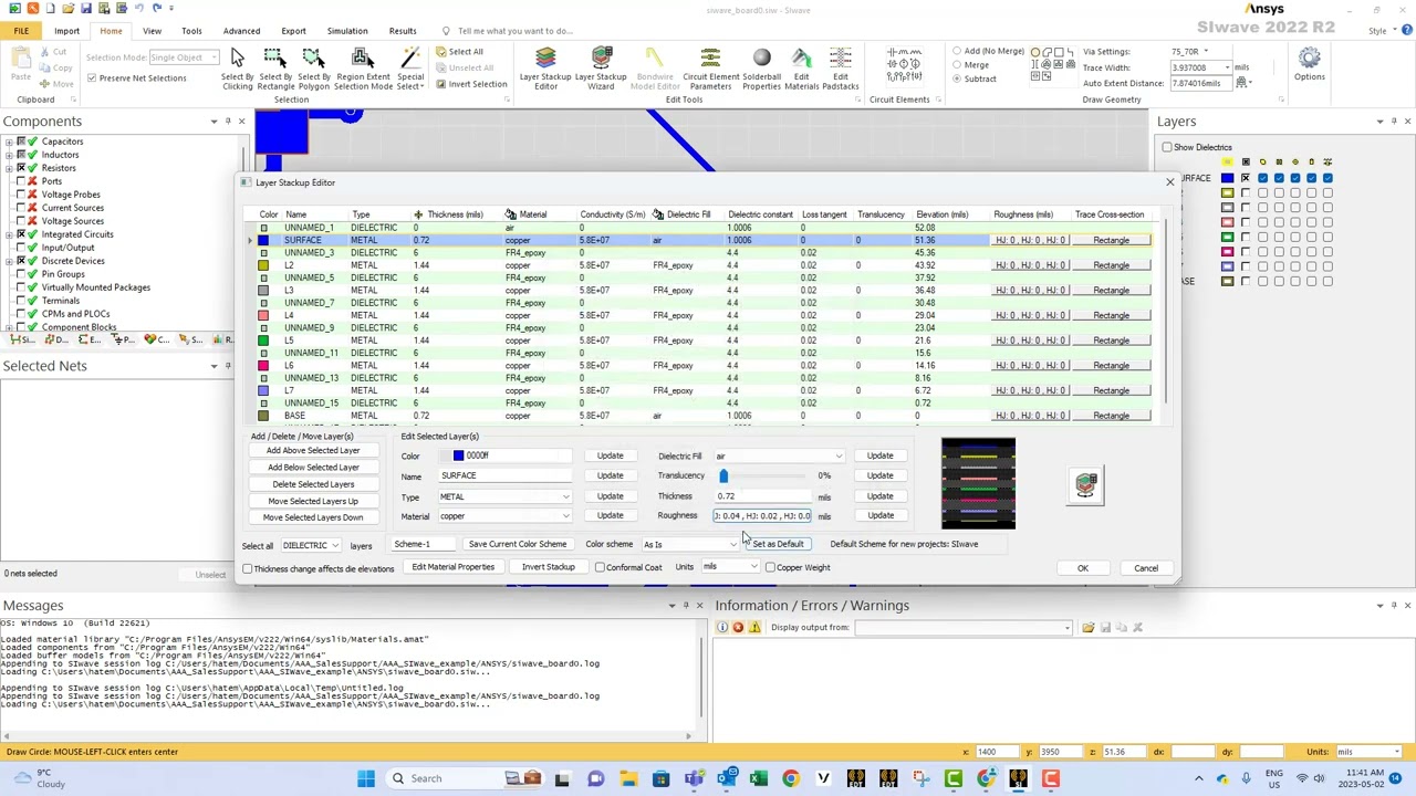 2mins SIwave: Assign Surface Roughness