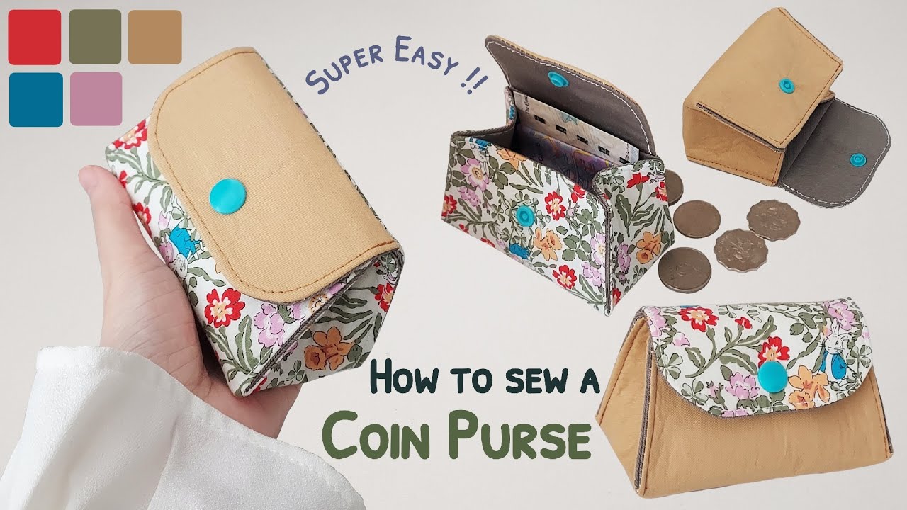 How to sew a coin purse | diy coin purse | easy coin purse sewing tutorial