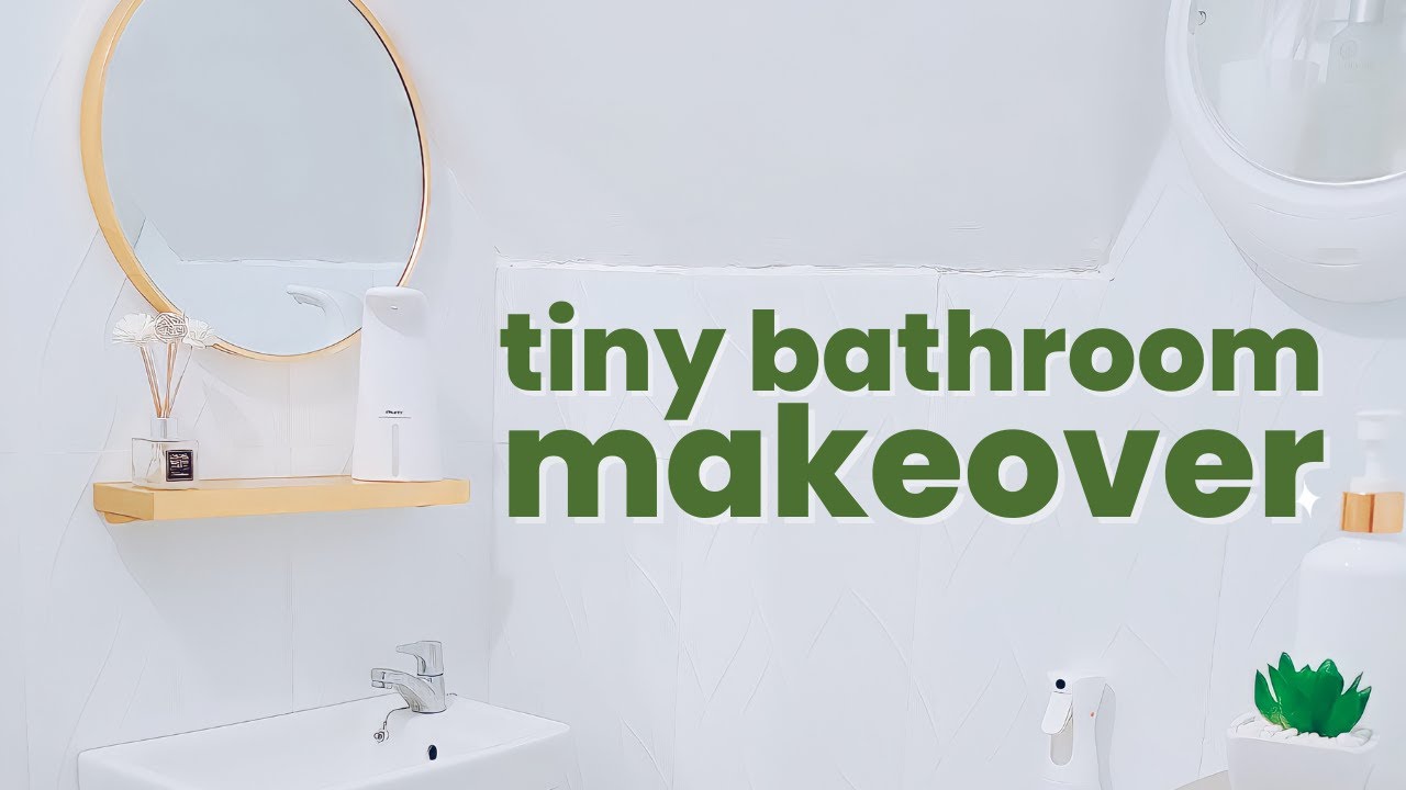Aesthetic Tiny Bathroom Makeover - Gold and White Edition (Shopee and Lazada Haul)