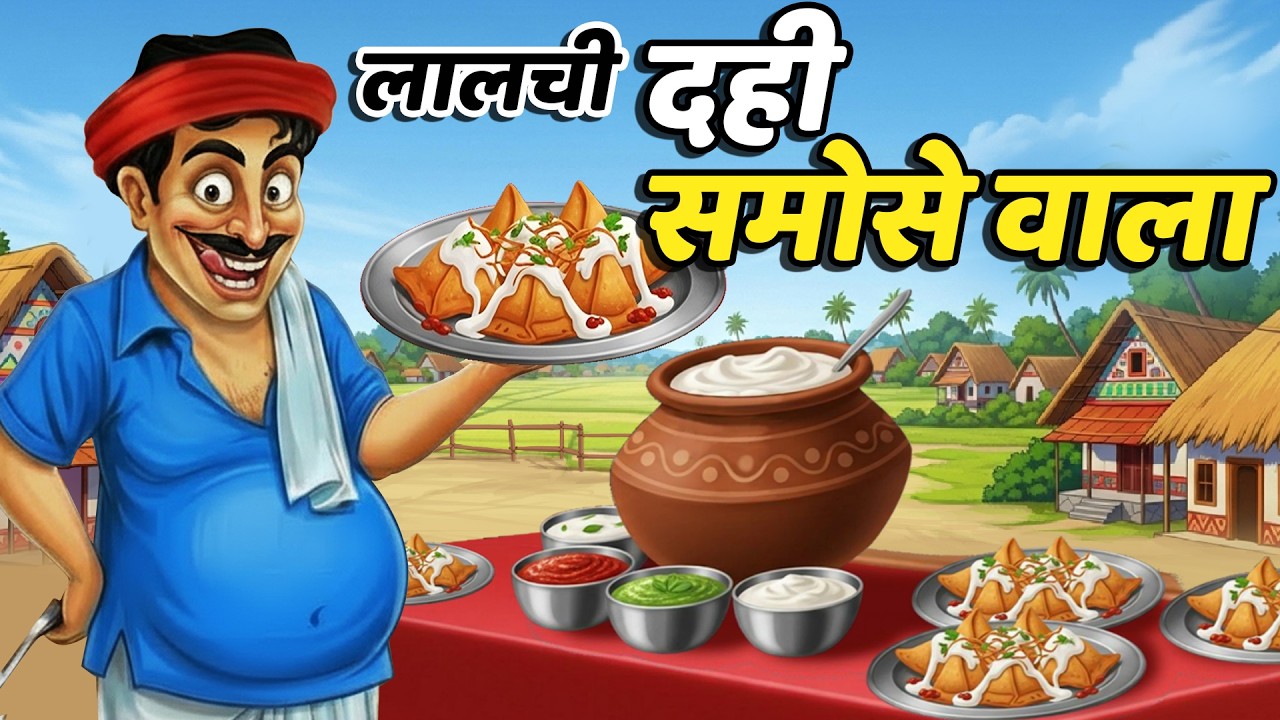 लालची दही समोसे वाला | LALCHI DAHI SAMOSE WALA | HINDI KAHANIYA | CARTOON STORY | HINDI STORIES