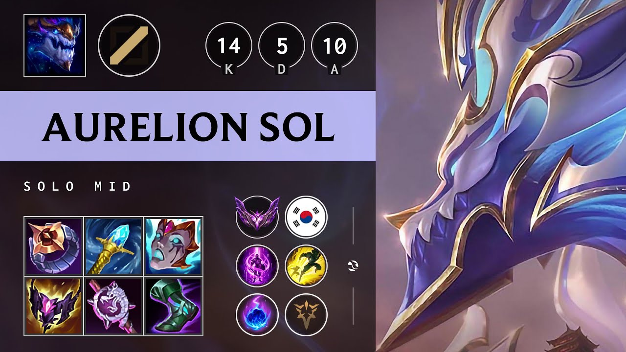 Aurelion Sol Mid vs Corki: Unstoppable - KR Master Patch 14.23