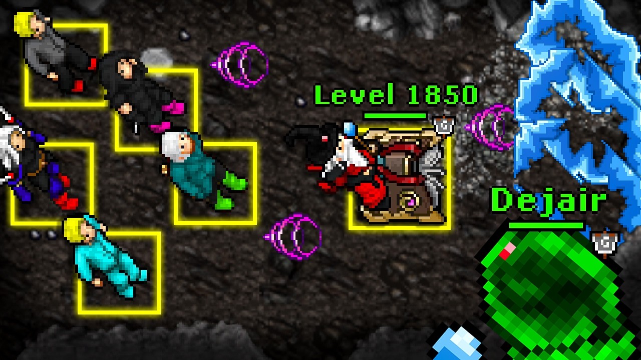 Dando Aula de PvP para os Peões do DEJAIR em Ferobra no TIBIA 🔥