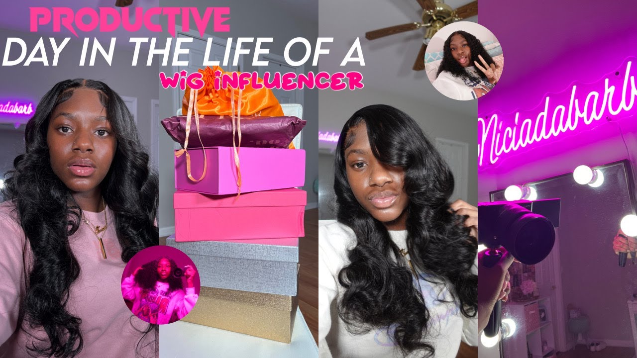 PRODUCTIVE day in the life of a wig influencer ☆ bts + tips + more