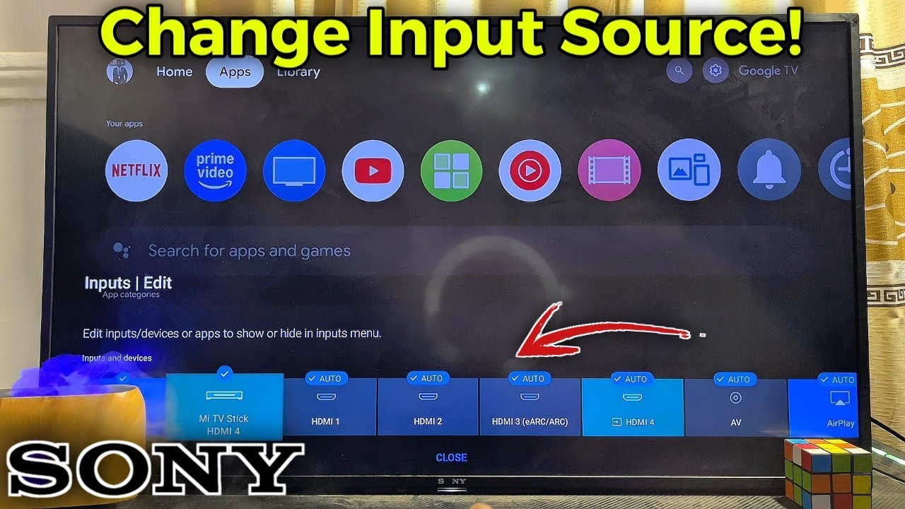 Sony TV: How to Change Input Source