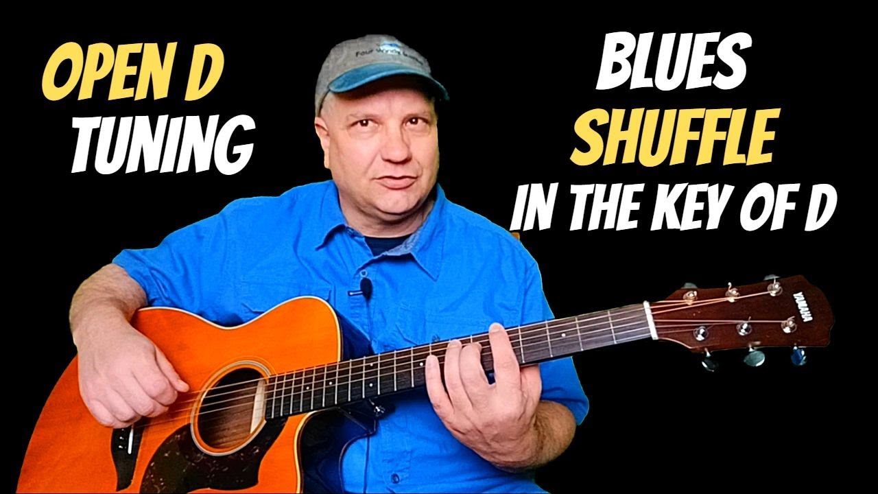 Blues Shuffle in Open D Tuning - Blues Guitar Lesson