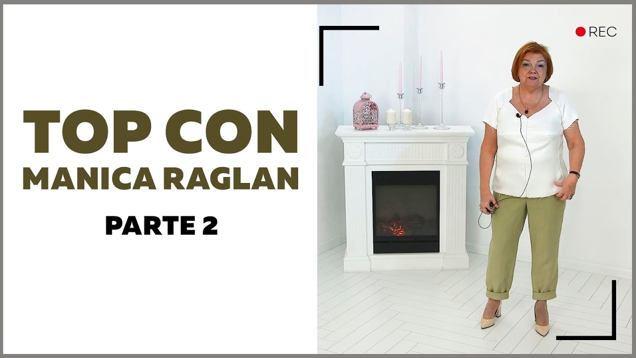 Top manica raglan e scollatura geometrica. Parte 2
