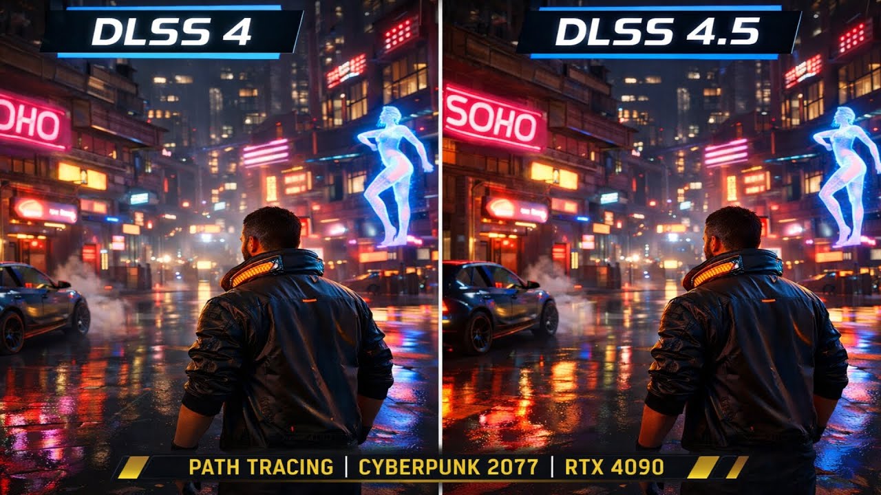 DLSS 4 VS 4.5 IN PATH TRACING | CYBERPUNK 2077 | RTX 4090