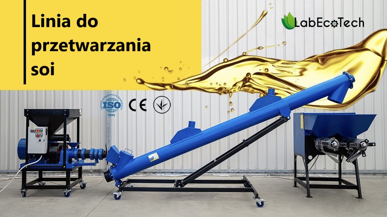 Linia do przetwarzania soi na makuch i olej – gotowe rozwiązanie do przetwarzania soi „LabEcoTech”